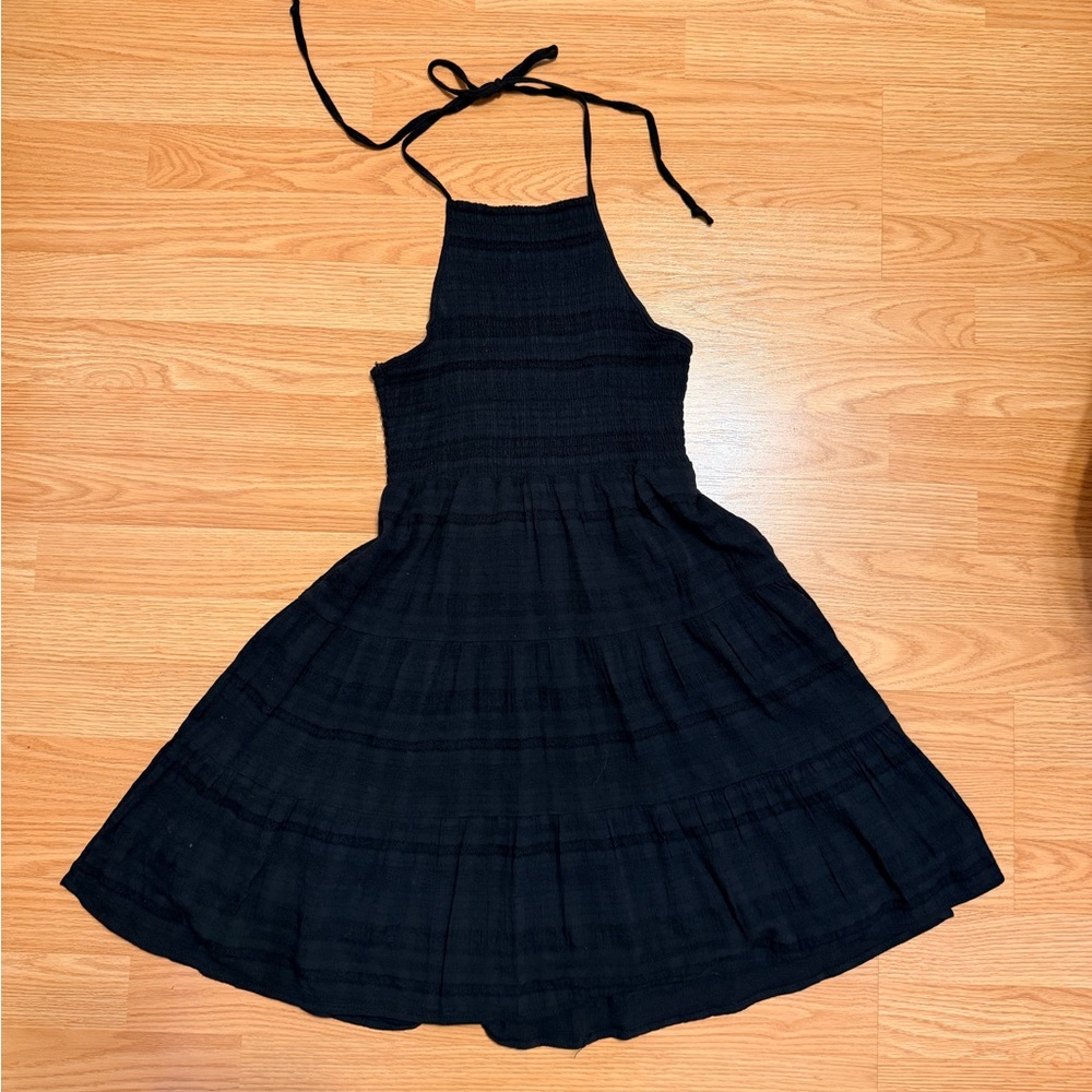 American Eagle Black Halter Top Dress